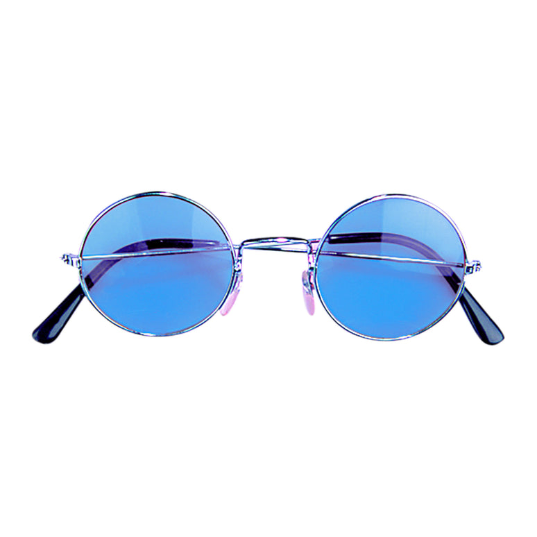 Blauwe bril 70-er jaren Flower Power