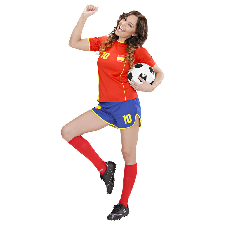 Spanje voetbal kostuum dames