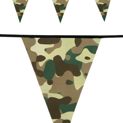 Vlaggenlijn camouflage 6 meter