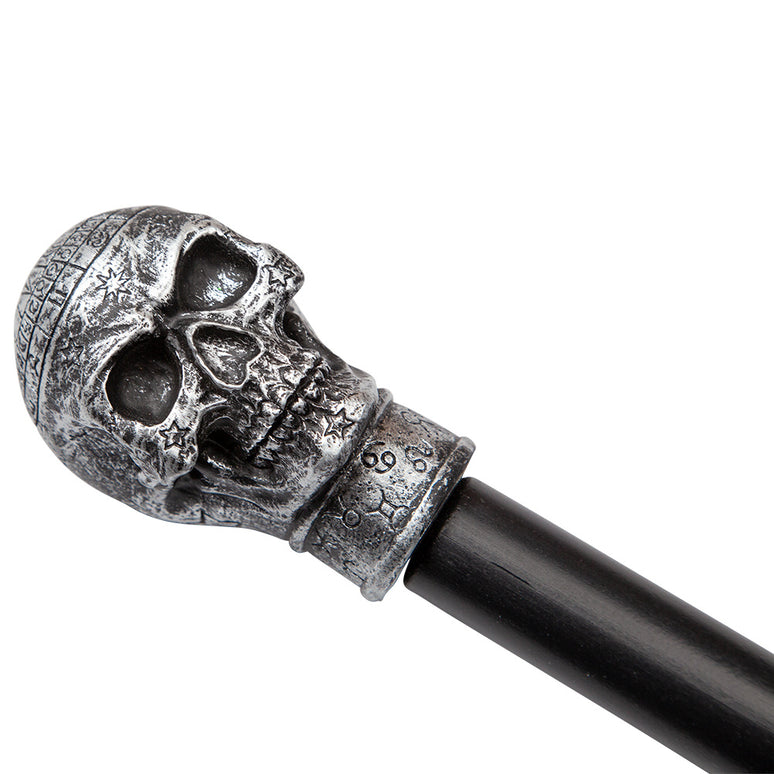 Stoere scepter grijs schedel 88cm