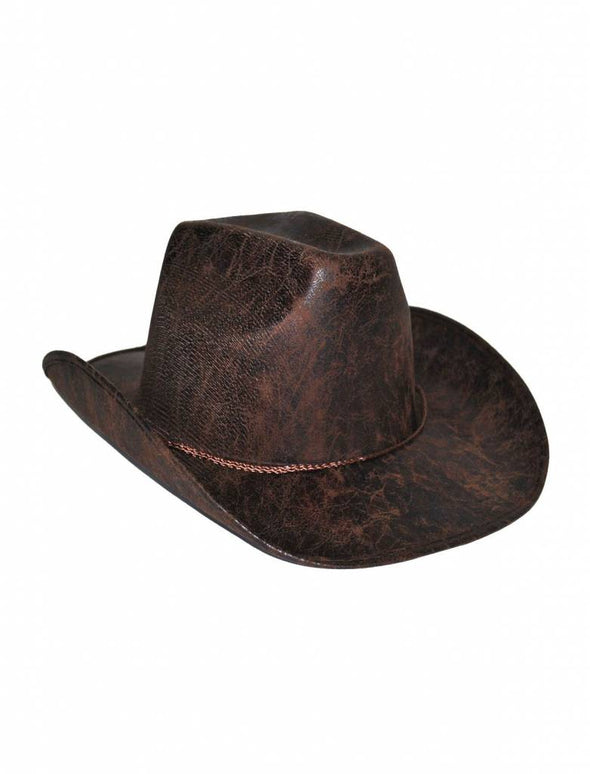 Cowboy hoed lederlook bruin