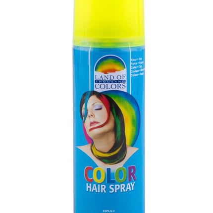 Haarspray in neon geel