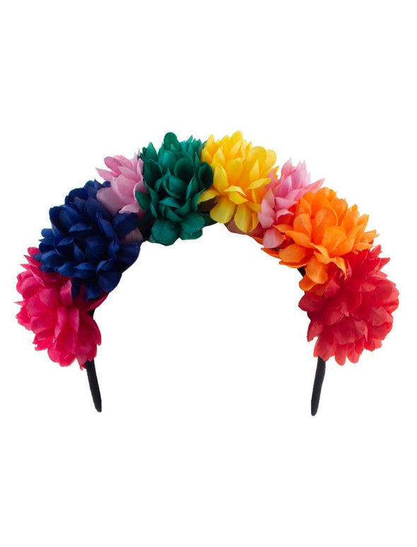 Haarband met multi kleuren bloemen