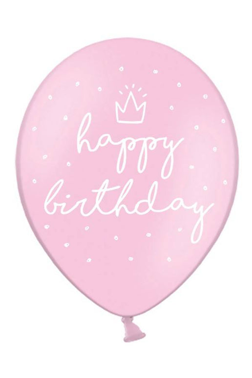 Ballonnen Happy Birthday roze 30 cm