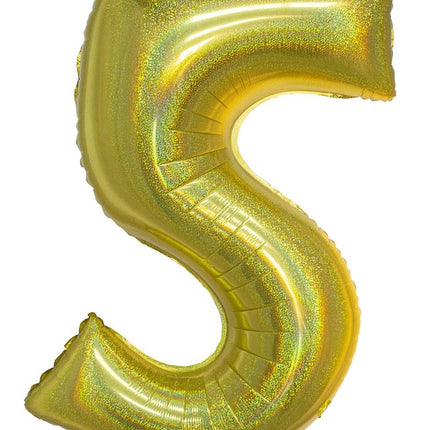 Folieballon 102 cm glitter goud