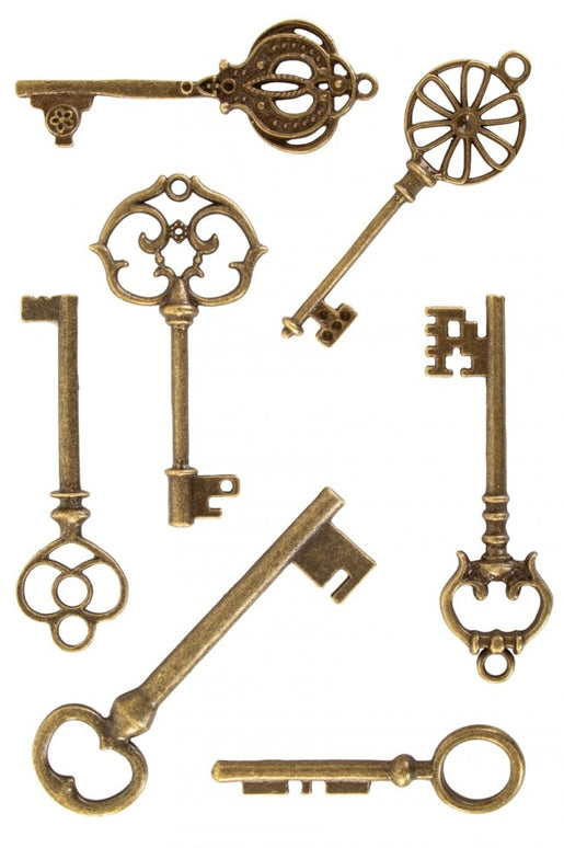 Steampunk sleutels 7 ass.