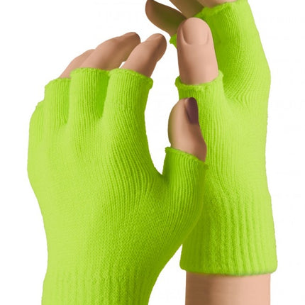 Vingerloze handschoenen kind neon geel