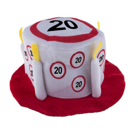 Leuke party hoed 20 jaar met verkeersborden