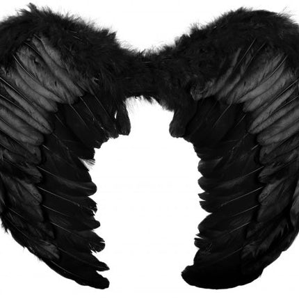 Zwarte veren vleugels