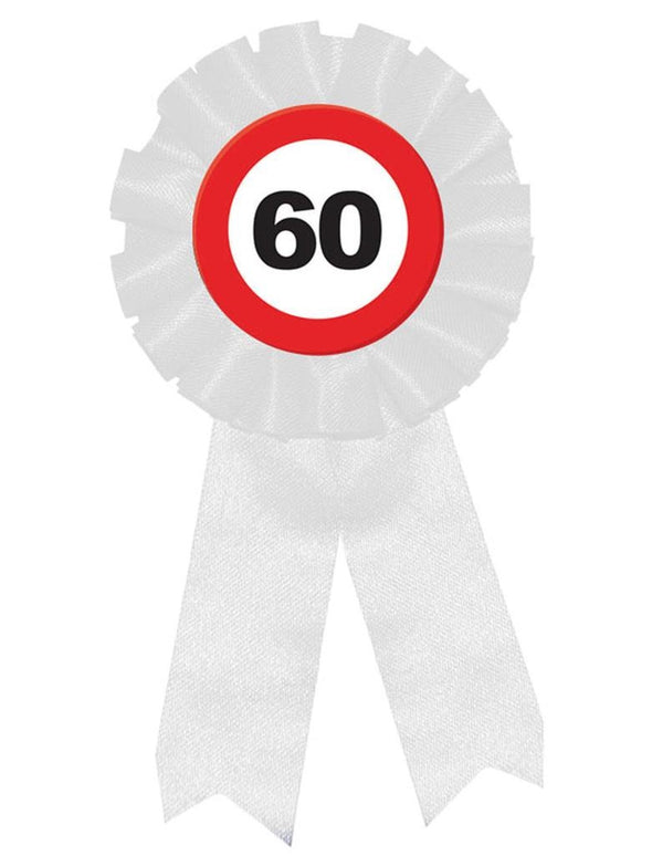 60e verjaardag party rozet verkeersbord