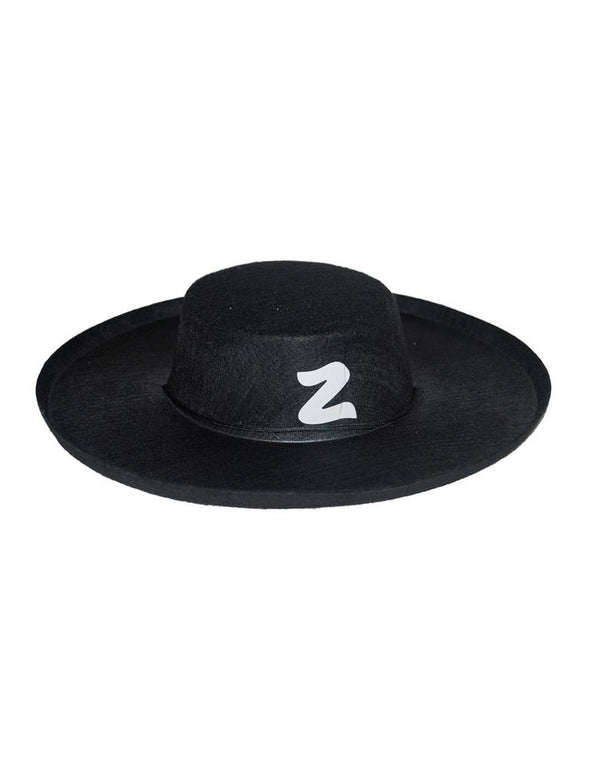 Zwarte Zorro hoed volwassenen