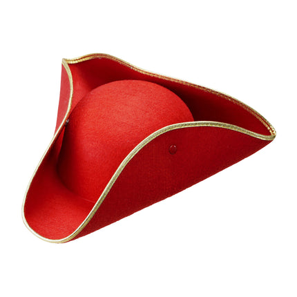 Driesteek hoed rood