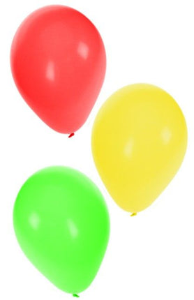 Helium ballonnen rood/geel/groen mt 10