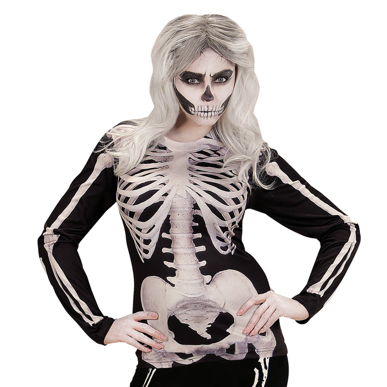 3D Skelet shirt vrouw