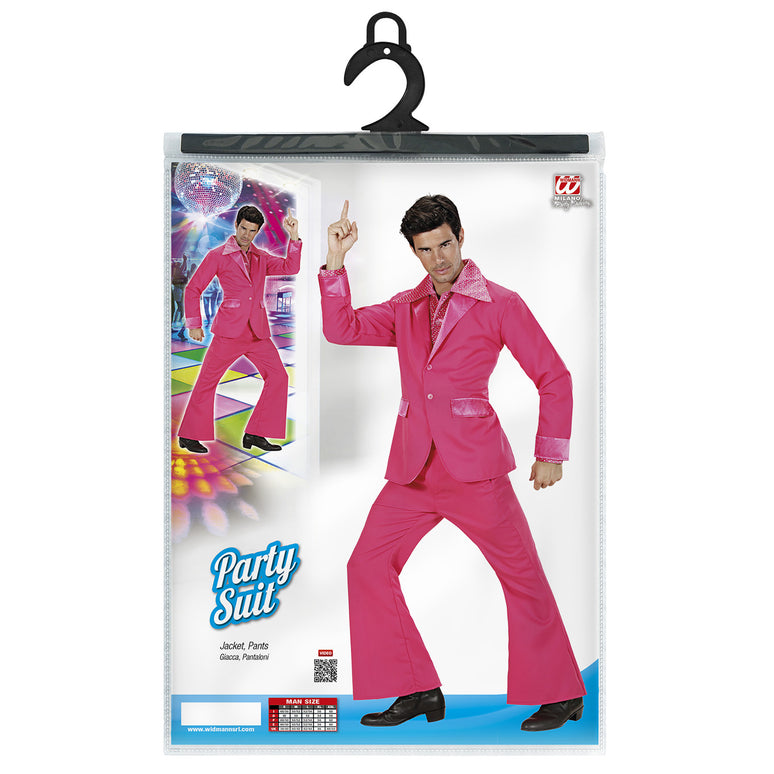 Party disco kostuum Jeffrey in roze