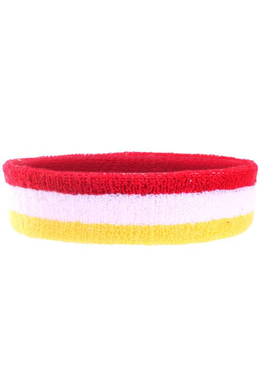 Zweetband rood/wit/geel
