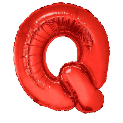 Grote folie ballon letter Q Rood