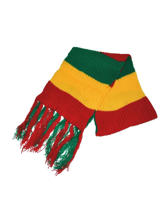 Sjaal rood / geel / groen 120 cm