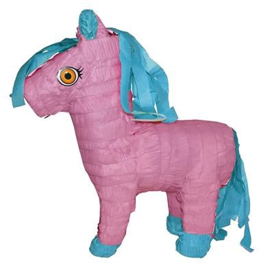 Pinata paard in roze/blauw