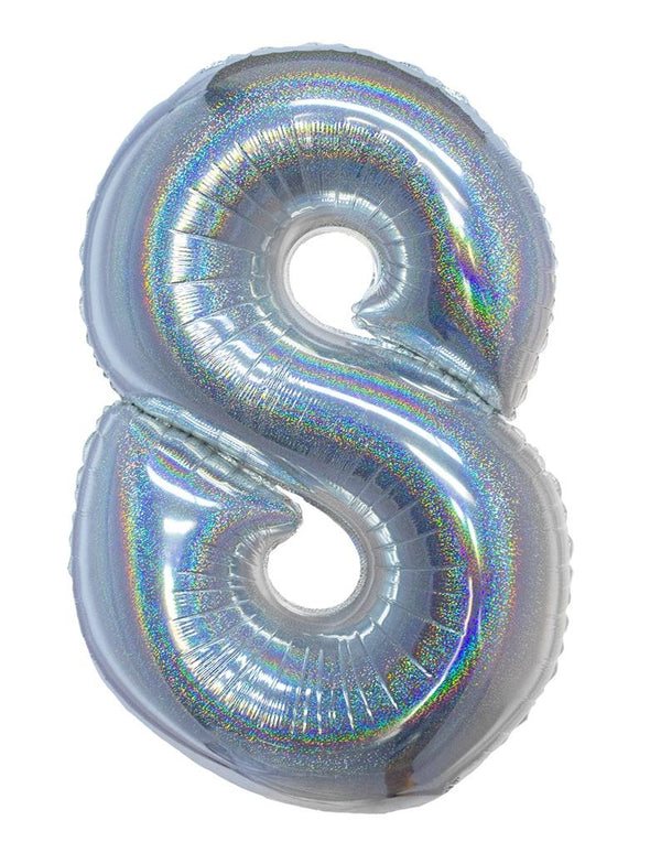 Folieballon 102 cm glitter zilver