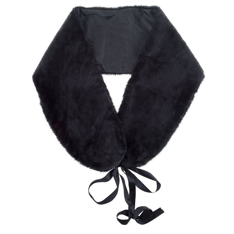 Charleston sjaal bont zwart
