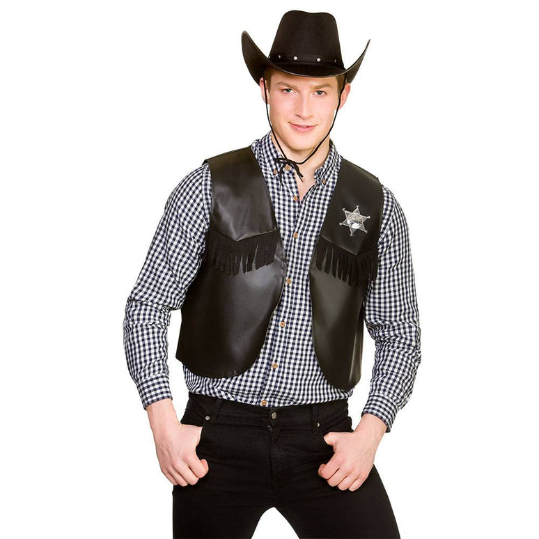 Cowboy vest zwart