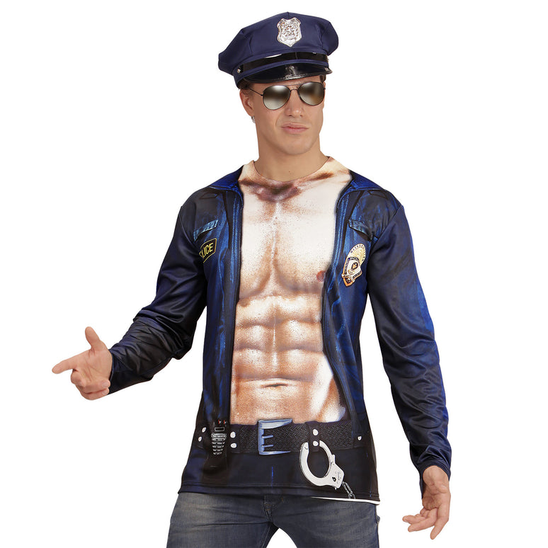 3D Politie shirt agent man