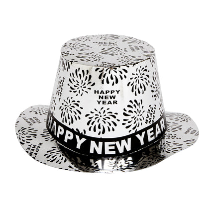 Nieuwjaar hoed zilver Happy New Year