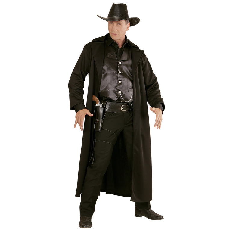 Cowboy holster zwart met riem