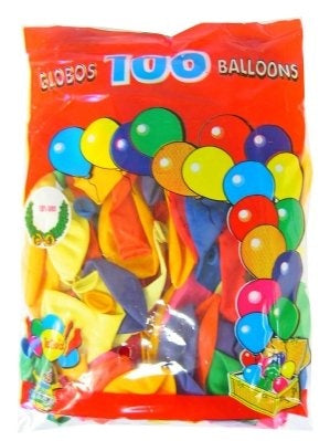 Ballon 100x assortie mt 9 / 25cm