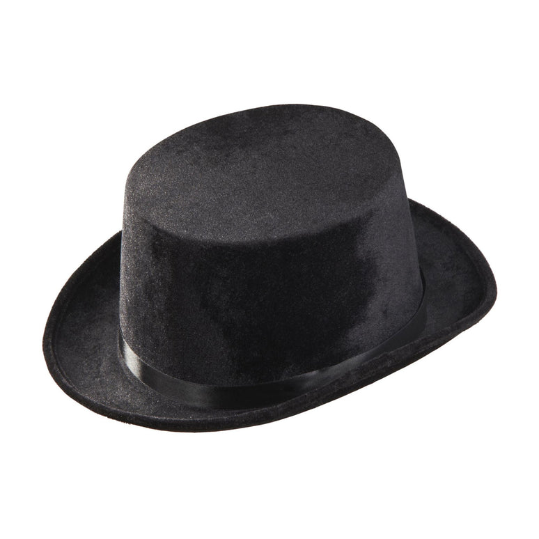 hoge hoed zwart fluweel
