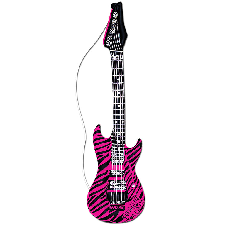 Opblaasbare roze gitaar
