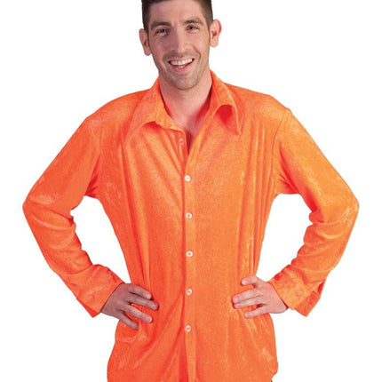 Discoshirt Neon Oranje heren