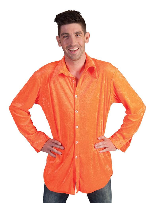 Discoshirt Neon Oranje heren