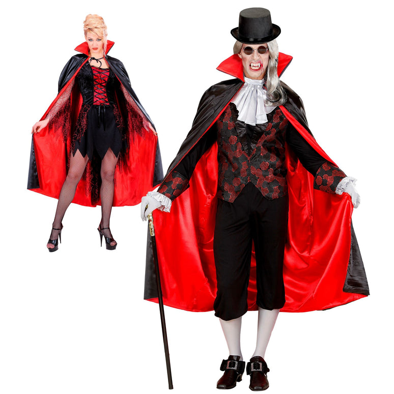 Dracula cape met kraag 135cm