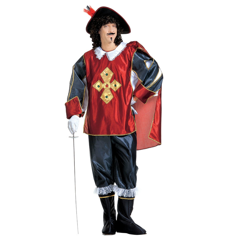 Rode musketier kostuum