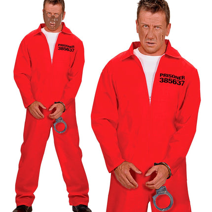 Gevangenen overall met handboeien