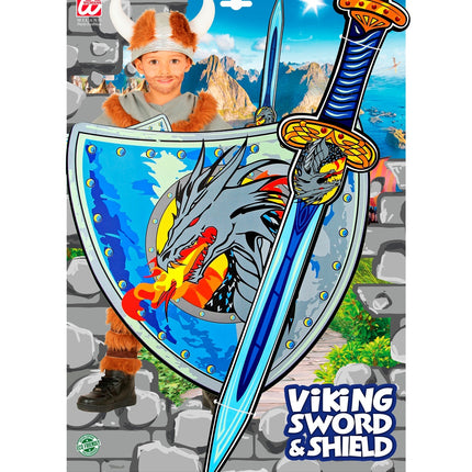 Viking zwaard met schild kinderen