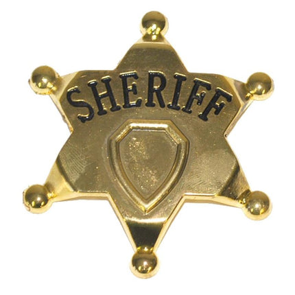Sheriff ster Boris metaal in goud kleur