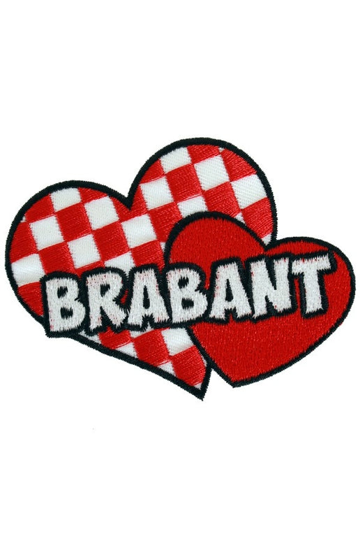 Applicatie Brabant rood hart 7 cm