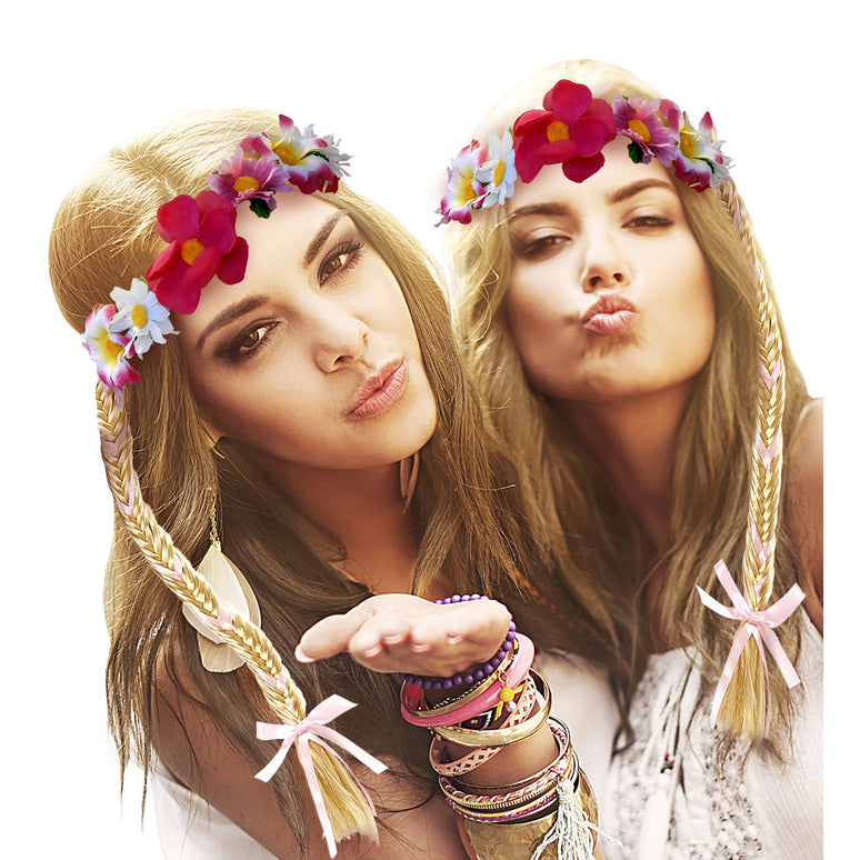 Prachtige bloemen hoofdbandjes voor hippies