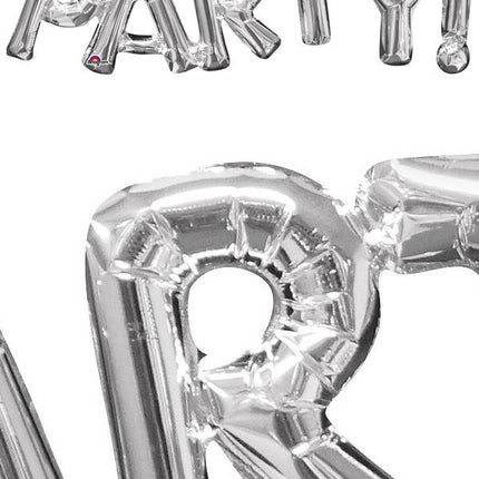 Anagram zilveren folie ballon Party