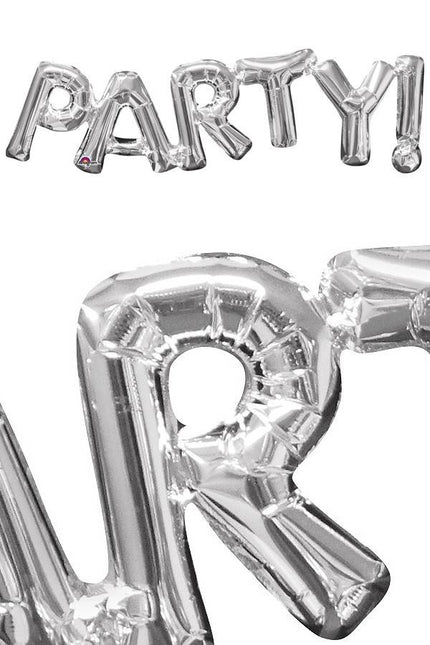 Anagram zilveren folie ballon Party