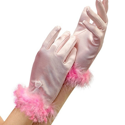 Handschoenen roze glamour kinderen