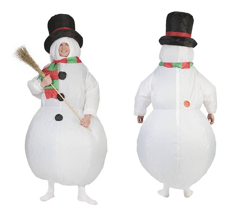 Opblaasbaar sneeuwman kostuum