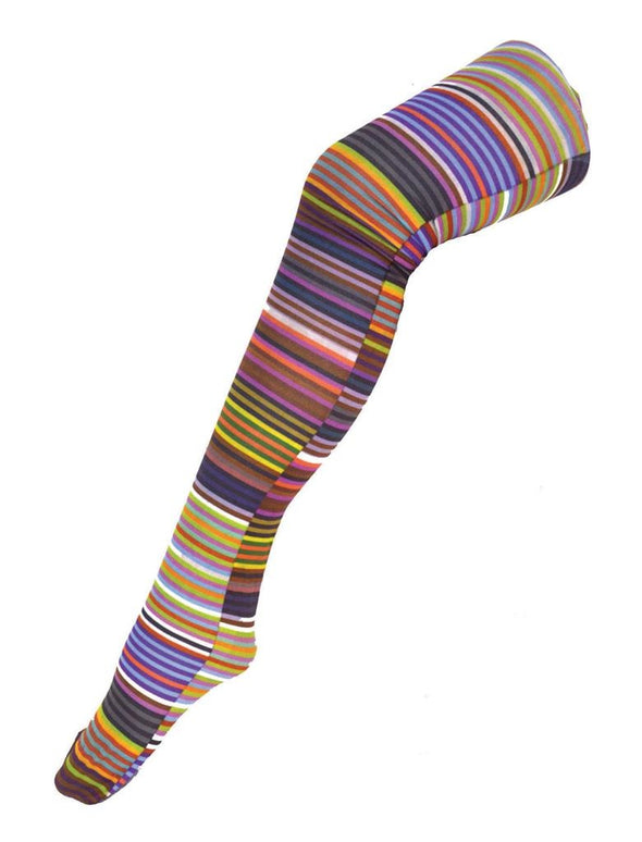 Disco panty met gekleurde strepen