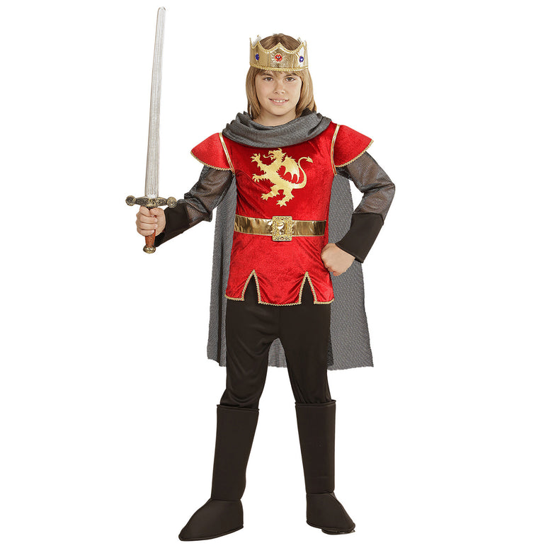 King Arthur kostuum rood kinderen