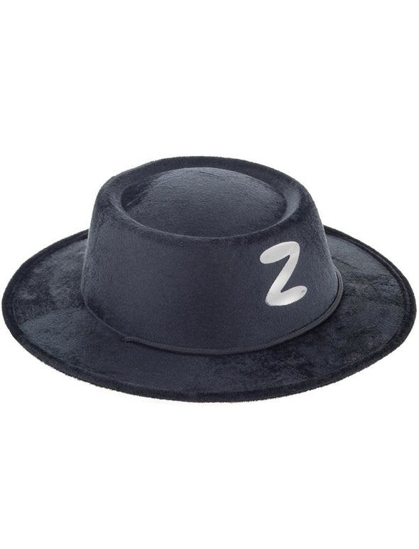 Zwarte Zorro hoed kids