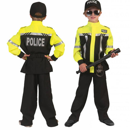 Fluor gele politiepakjes voor kinderen