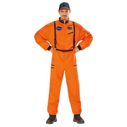 Astronauten kostuum oranje